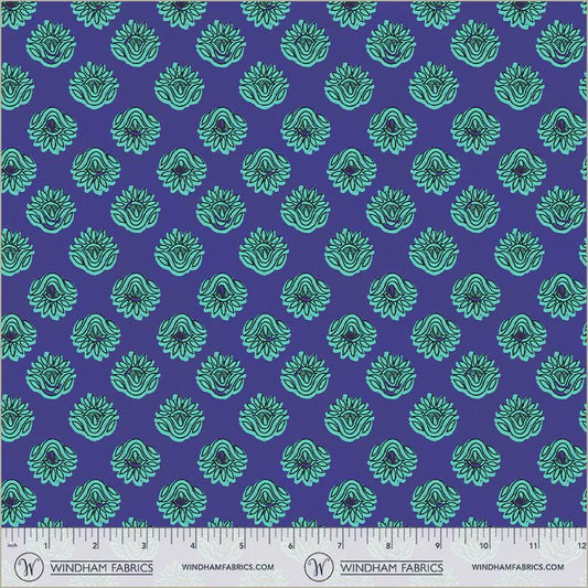 Winding Road fabric Lotus Blue Natalie Barnes Windham Fabrics BTHY Quilting Cotton
