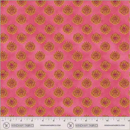 Winding Road fabric Lotus Pink Natalie Barnes Windham Fabrics BTHY Quilting Cotton