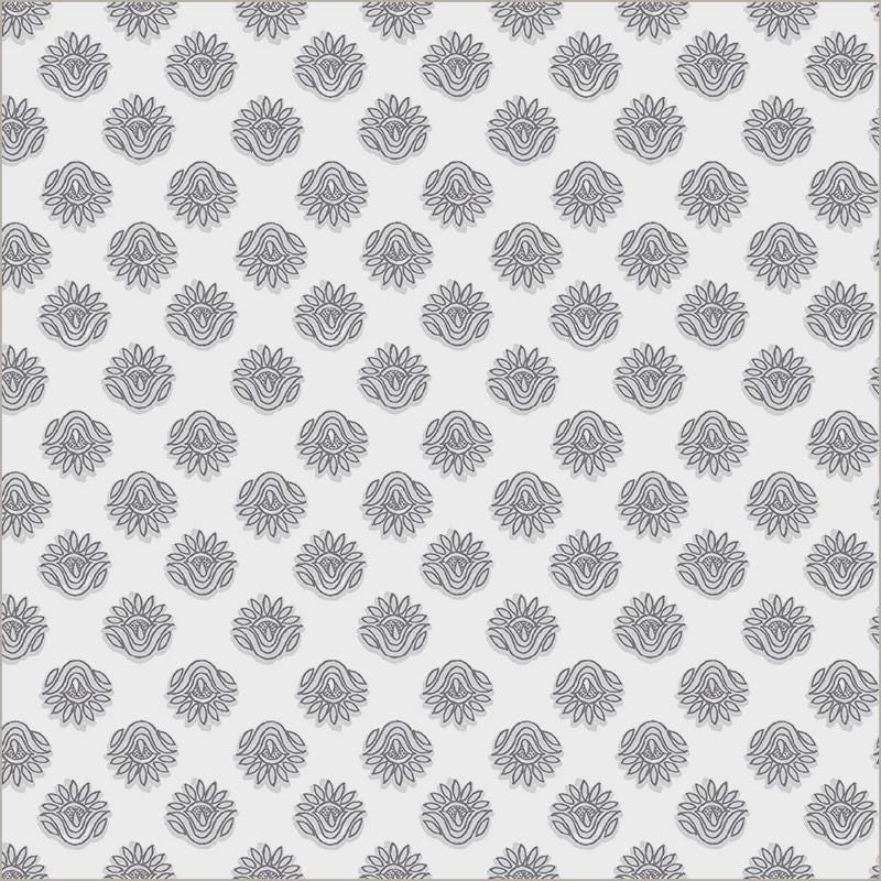 Winding Road fabric Black and White Lotus Natalie Barnes Windham Fabrics BTHY Quilting Cotton