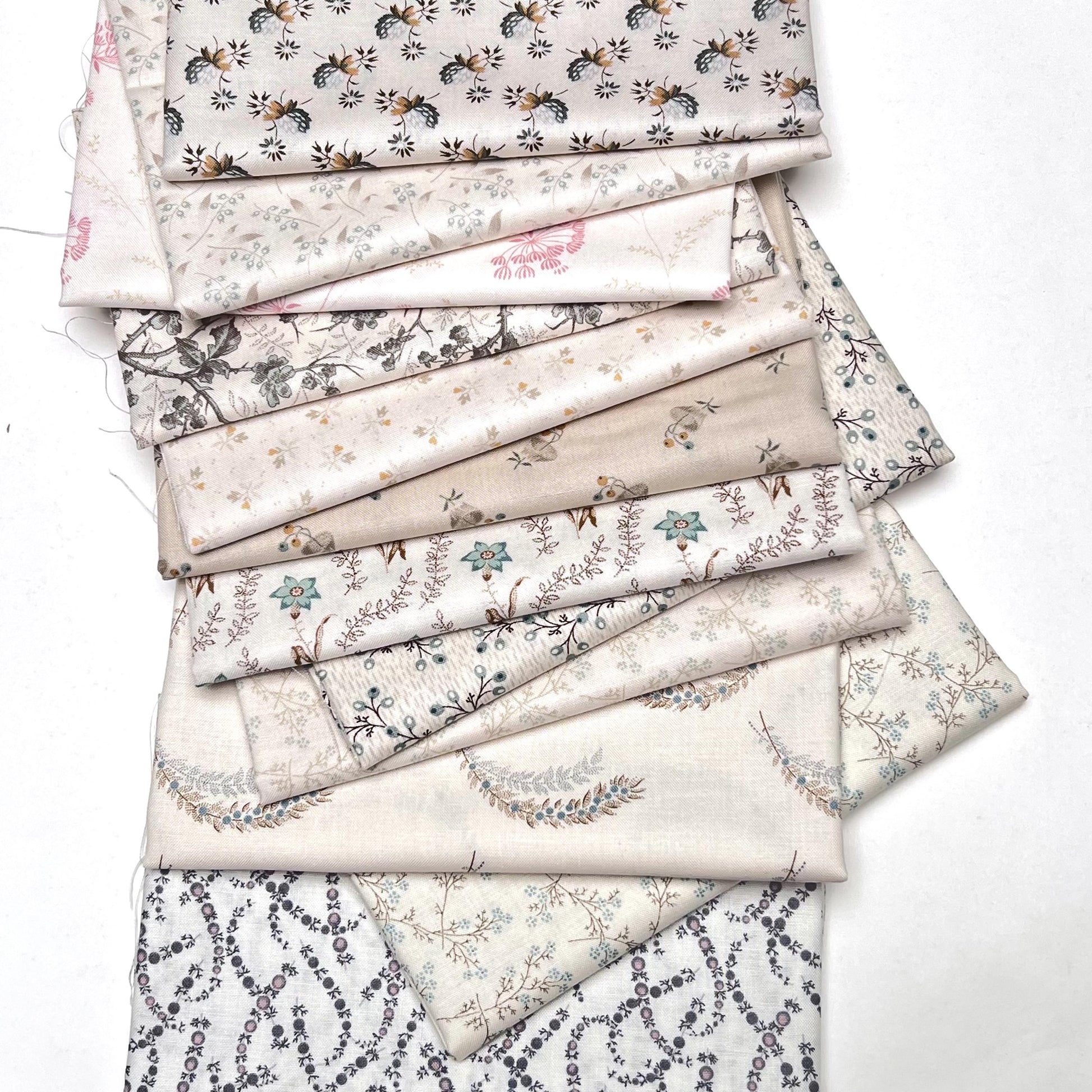 Laundry Baskets fabrics Low Volume fat quarter bundle quilting cotton Edyta Sitar