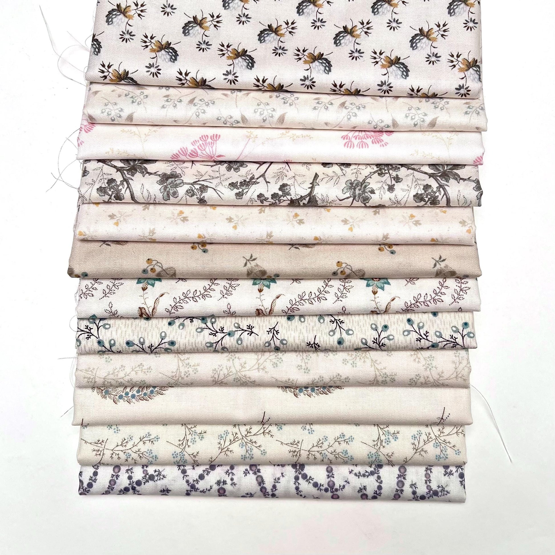 Laundry Baskets fabrics Low Volume fat quarter bundle quilting cotton Edyta Sitar