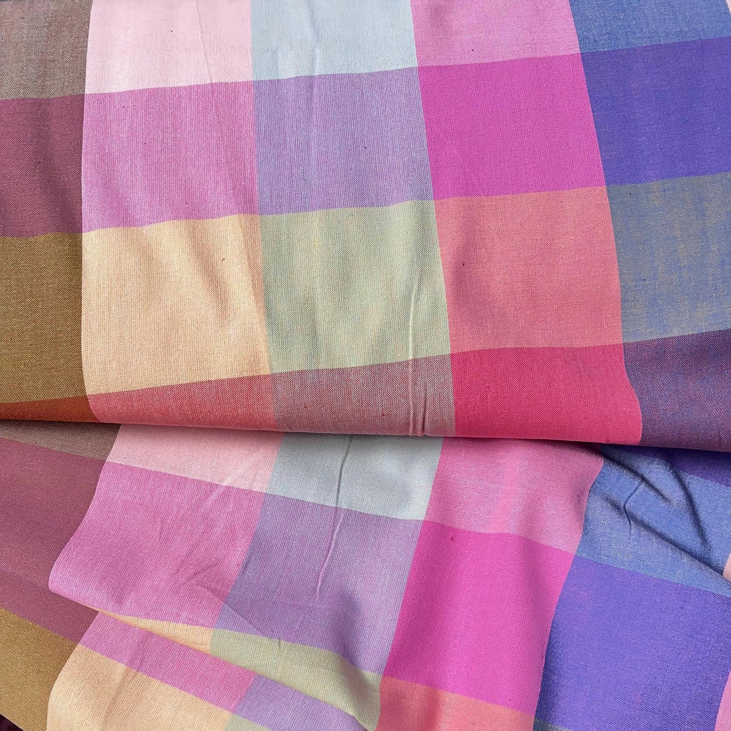 FABLEISM is here Cottage Indian Block Prints 6 fat quarters and 1 fat quarter woven plaid cotton fabric