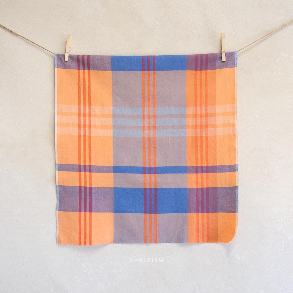 FABLEISM Lumiere House Dress Fabric in Meriweather 55 wide woven plaid cotton fabrics