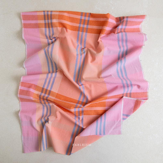 FABLEISM Lumiere House Dress Fabric in Fairweather 55 wide woven plaid cotton fabrics