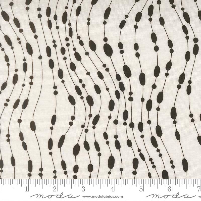 Zen Chic Mira Fabric Whisper Pearl black and white BTHY Moda Fabrics quilting cotton