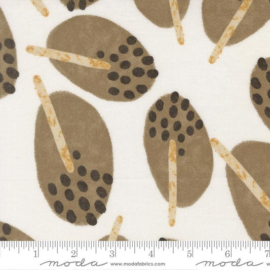 NEW Mira fabric Stillness Pearl white and brown Zen Chic BTHY Moda quilting cotton