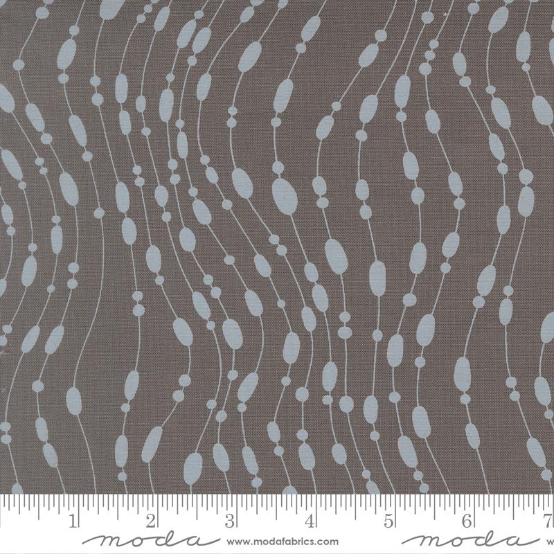 NEW Mira fabric by Zen Chic Whisper Graphite black and light blue BTHY quilting cotton
