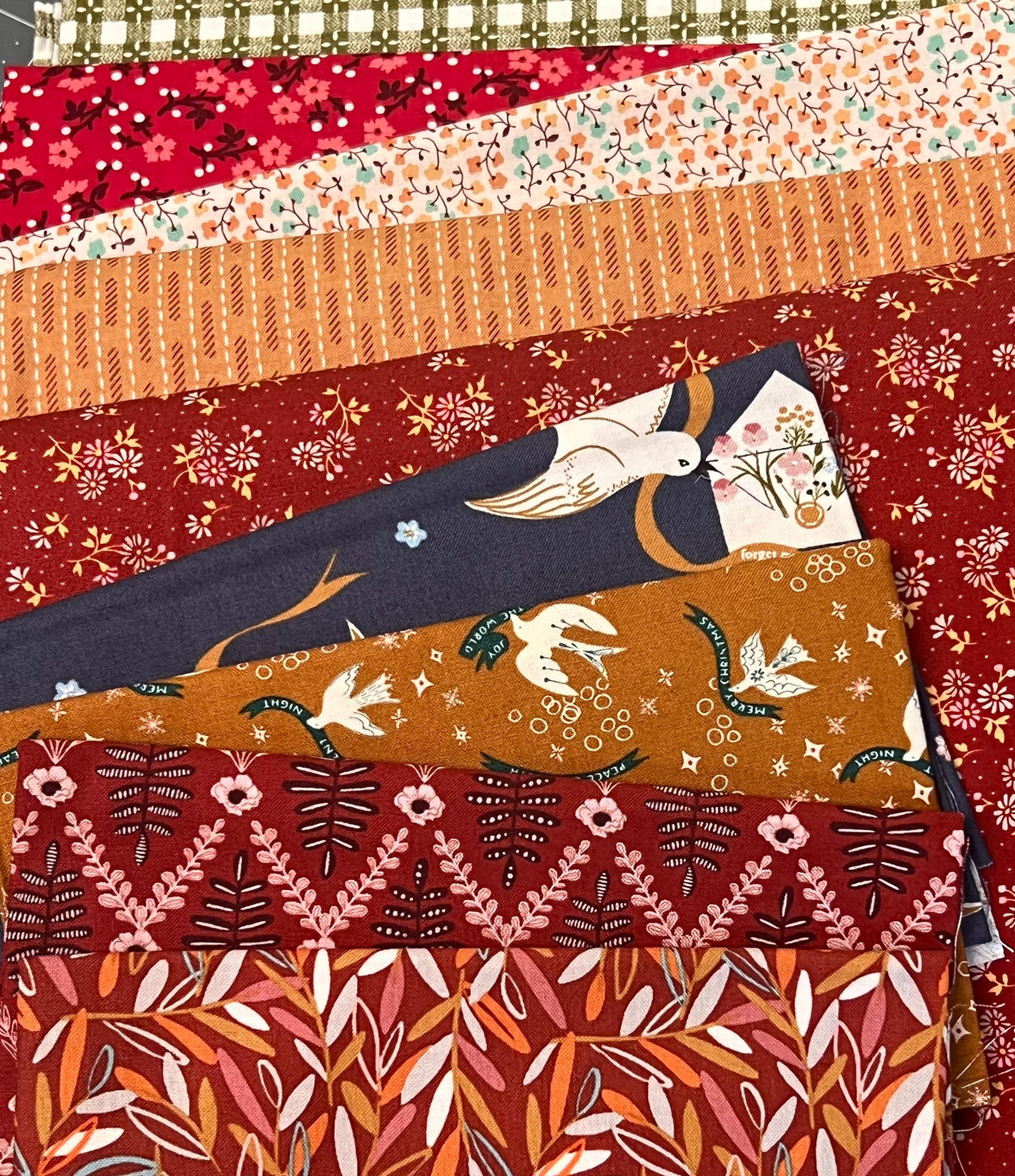 Lori Holt and Fancy That Design House fabrics Nine fat quarters bundle Moda Riley Blake Quilting Cotton