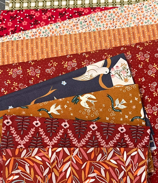 Lori Holt and Fancy That Design House fabrics Nine fat quarters bundle Moda Riley Blake Quilting Cotton